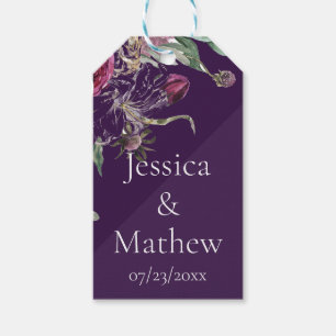 Purple Nightshade Flowers Gift Tag