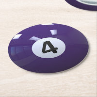 Purple No. 4 Billiard Pool Ball