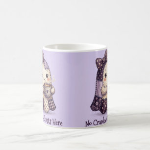 Purple No Cranky Ghosts Here Mug