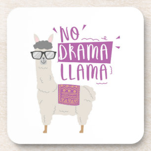 Purple No Drama Llama Coaster