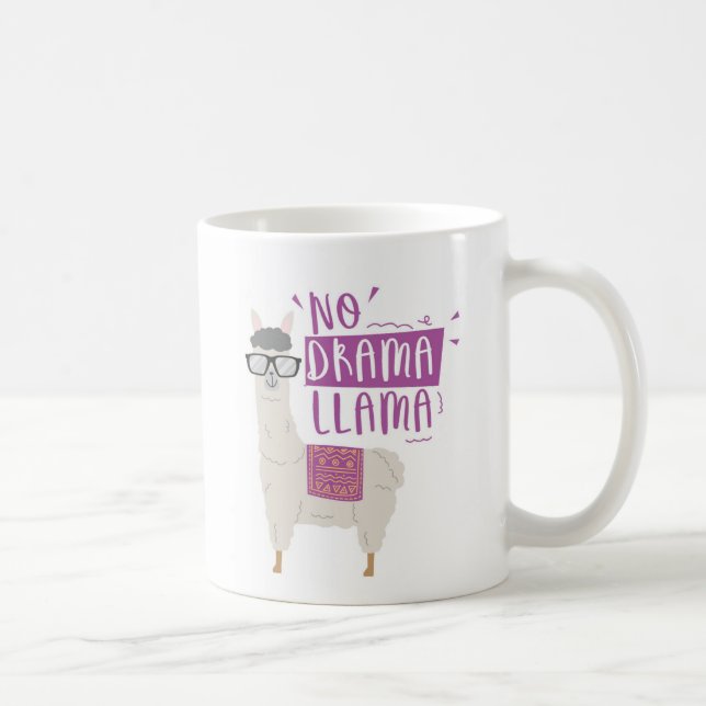 Purple No Drama Llama Coffee Mug (Right)