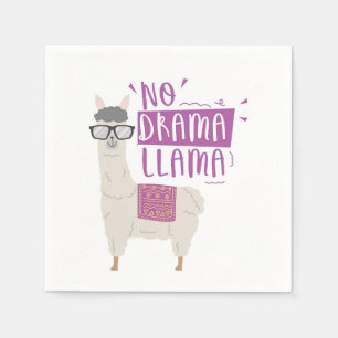 Purple No Drama Llama Napkin