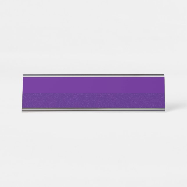 Purple Noise Custom Desk Name Plate (Front)