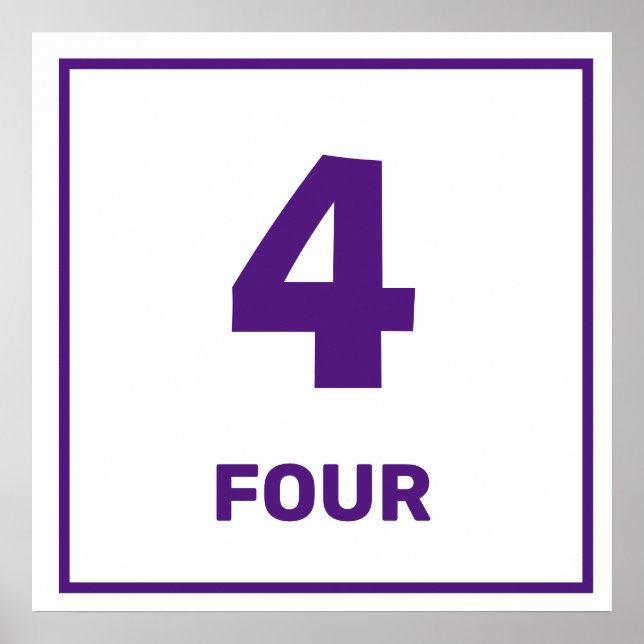 Purple number four Poster (Front)