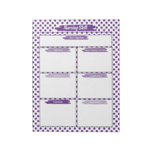 Purple Nursing Student Skills Template Notepad