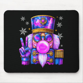 Purple Nutcracker Blowing Bubble Gum Cute Christma Mouse Mat