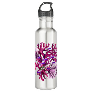 Purple ocean mermaid 710 ml water bottle