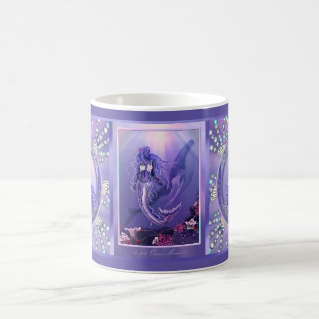 Purple ocean mermaid coffee mug (Center)