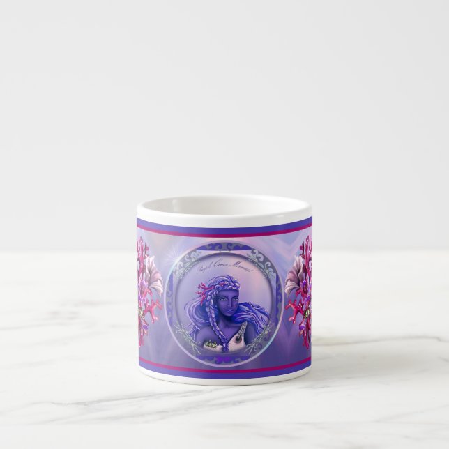 Purple ocean mermaid espresso cup (Front)