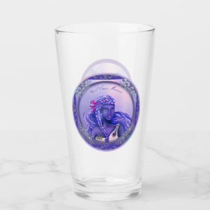 Purple ocean mermaid glass