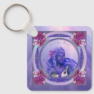 Purple Ocean Mermaid Key Ring