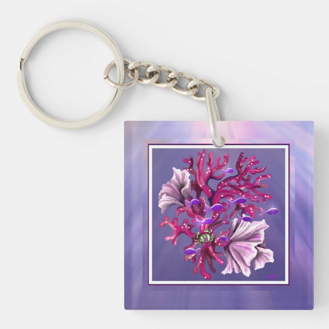 Purple Ocean Mermaid Keychain (Front)
