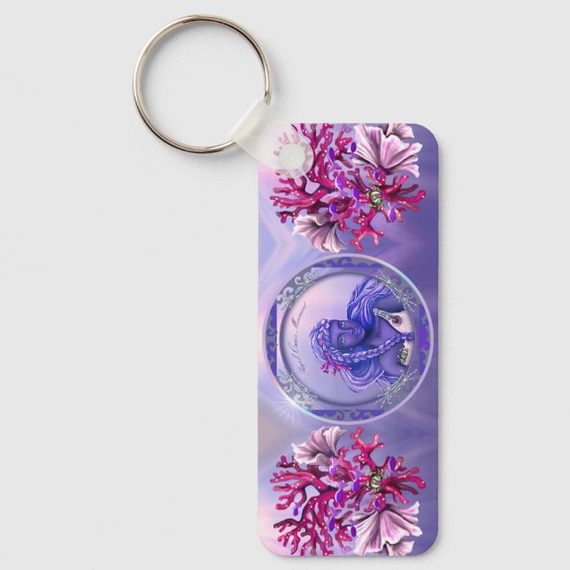Purple Ocean Mermaid Keychain (Front)