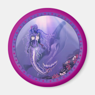 Purple Ocean mermaid Magnet