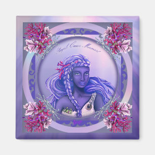 Purple Ocean Mermaid Magnet