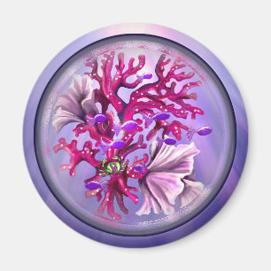 Purple Ocean Mermaid Magnet