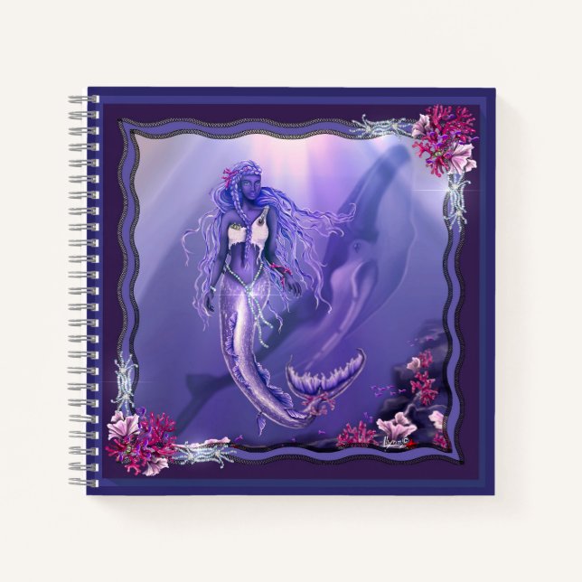 Purple Ocean Mermaid Notebook (Front)