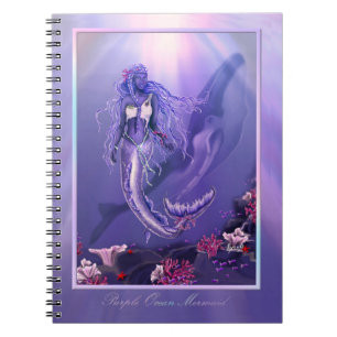 Purple Ocean Mermaid Notebook