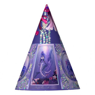 Purple Ocean Mermaid Party Hat