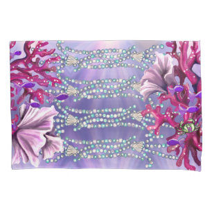Purple ocean mermaid pillow case