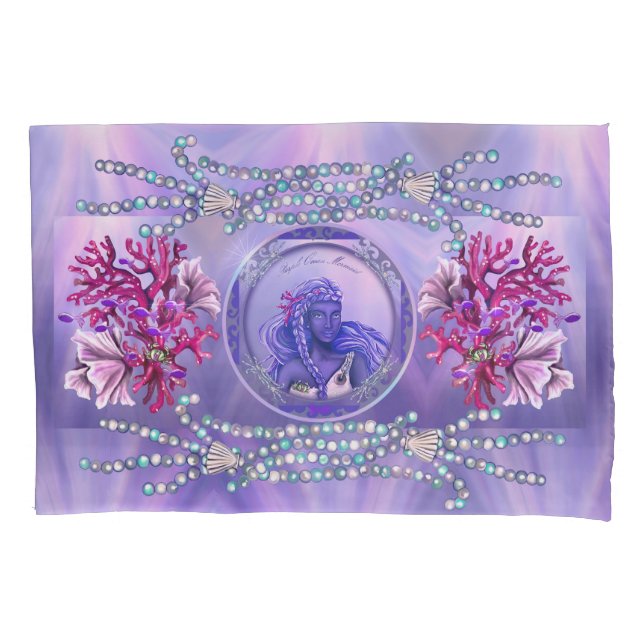 Purple ocean mermaid pillowcase (Front)