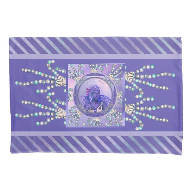 Purple ocean mermaid pillowcase (Front)