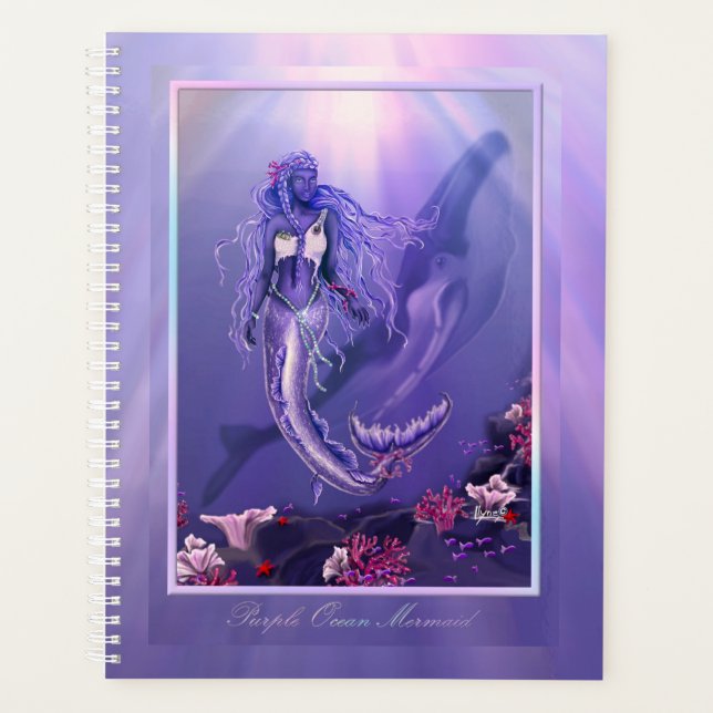 Purple Ocean Mermaid Planner (Front)