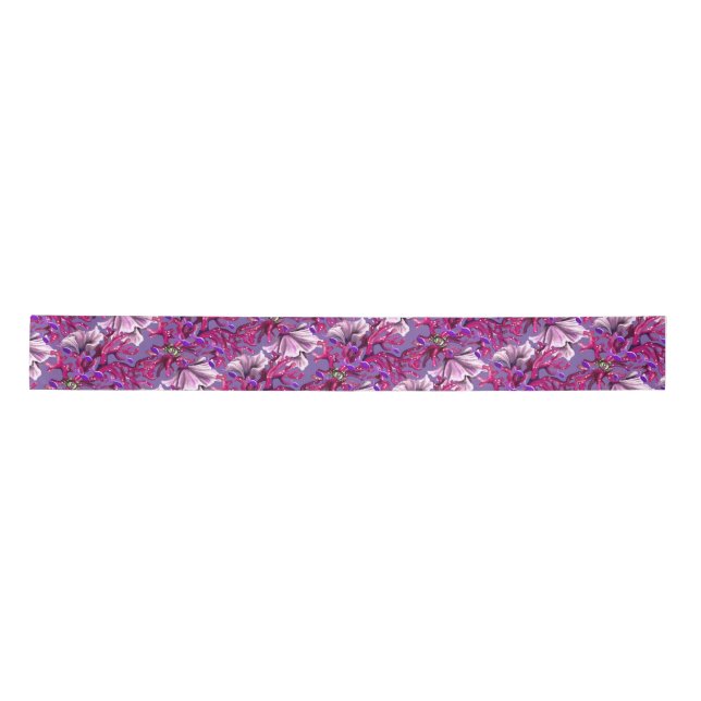 Purple Ocean Mermaid  Satin Ribbon (Front)