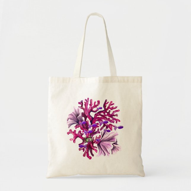 Purple Ocean Mermaid Tote Bag (Front)