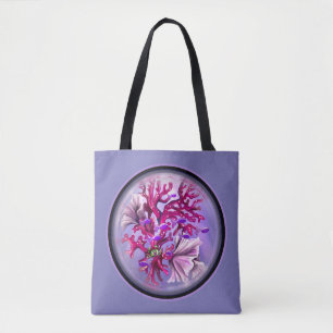 Purple Ocean Mermaid Tote Bag