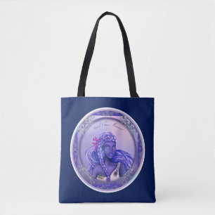 Purple Ocean Mermaid Tote Bag