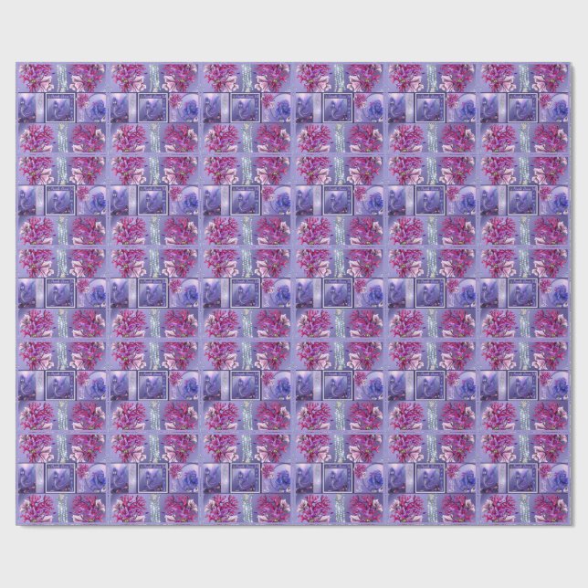 Purple Ocean Mermaid Wrapping Paper (Flat)