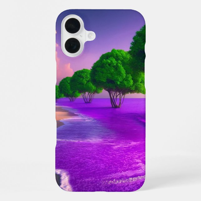 Purple Ocean Scene Phone Case (Back)