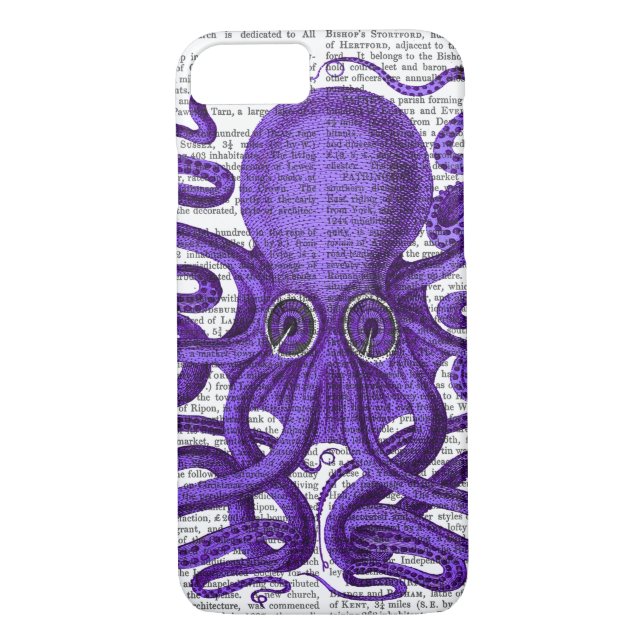 Purple Octopus Case-Mate iPhone Case (Back)