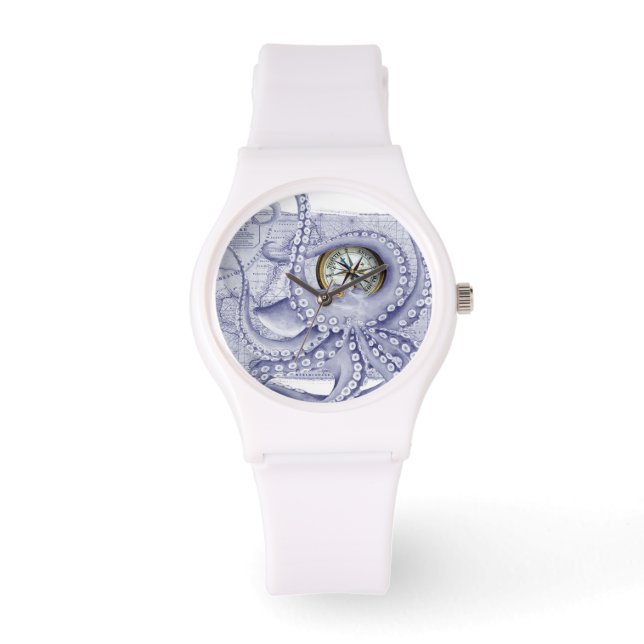 Purple Octopus Compass Watch (Front)