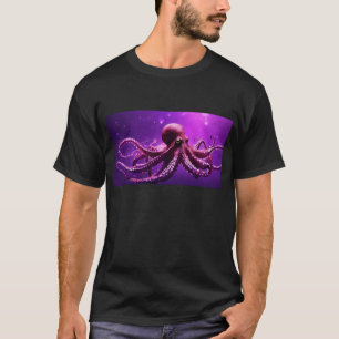Purple octopus design T-Shirt