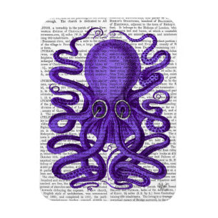 Purple Octopus Magnet
