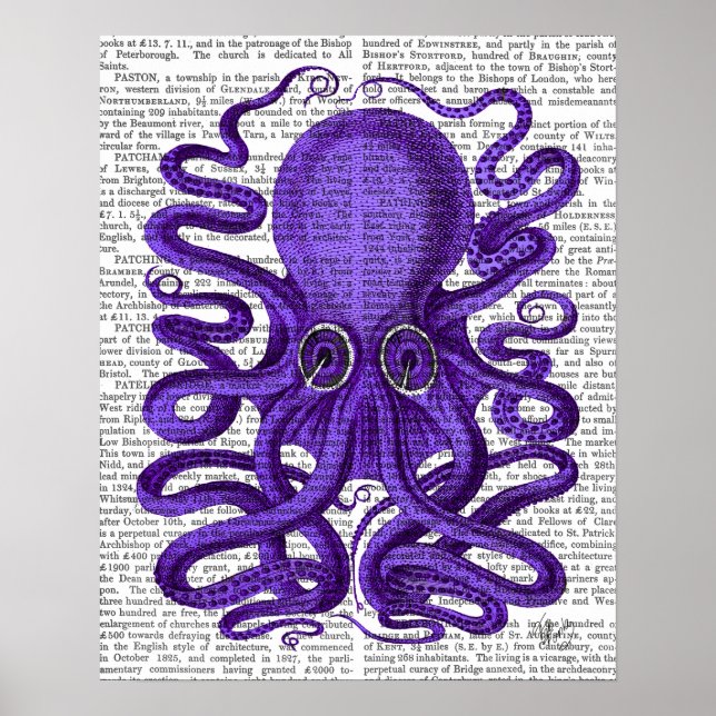 Purple Octopus Poster (Front)