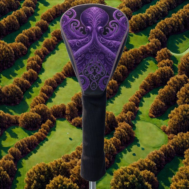 Purple Octopus Victorian Steampunk Kraken  Golf Head Cover (Creator Uploaded)