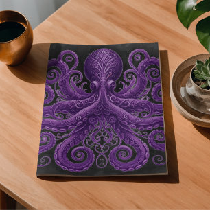 Purple Octopus Victorian Steampunk Kraken  Tissue Paper