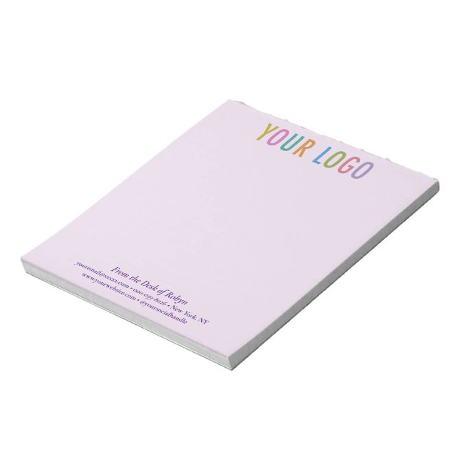 Purple Office Notepad Custom Business Company Logo (Rotated)