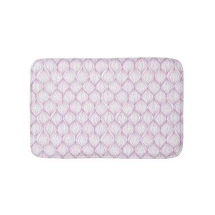 Purple ogee stripes pattern background bath mat