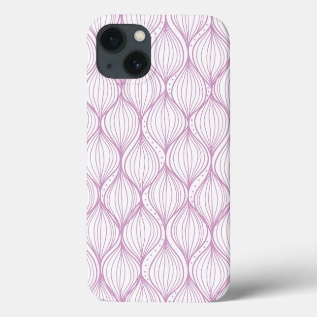 Purple ogee stripes pattern background Case-Mate iPhone case (Back)