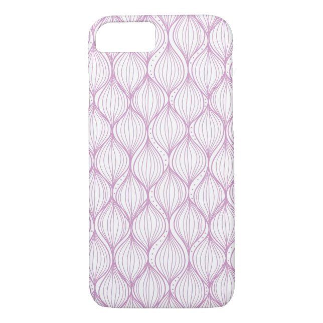 Purple ogee stripes pattern background Case-Mate iPhone case (Back)