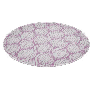 Purple ogee stripes pattern background cutting board