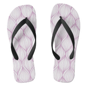 Purple ogee stripes pattern background flip flops