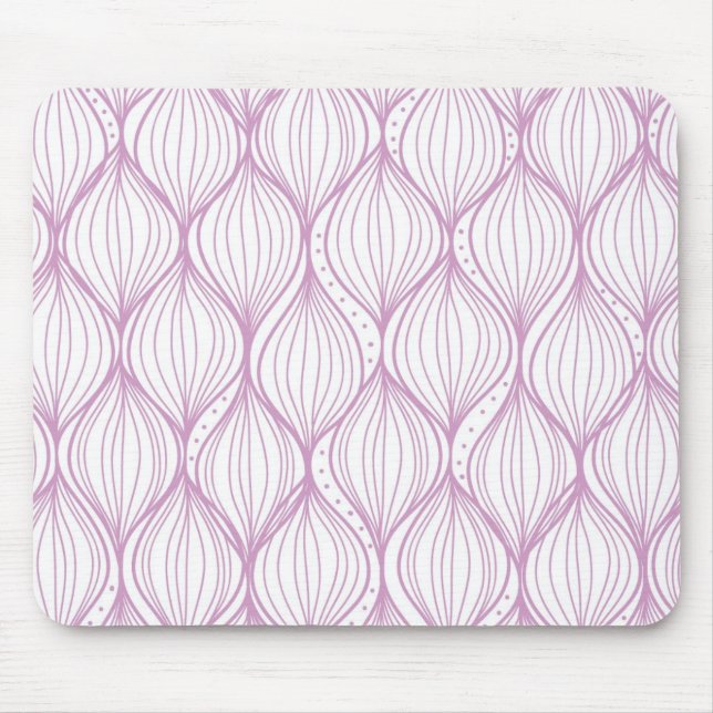 Purple ogee stripes pattern background mouse mat (Front)