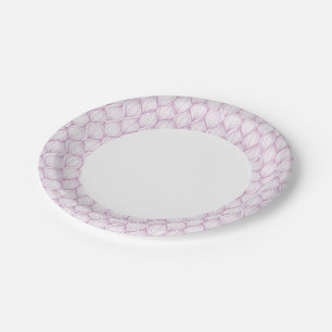 Purple ogee stripes pattern background paper plate