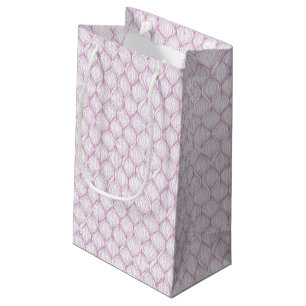 Purple ogee stripes pattern background small gift bag