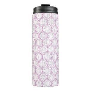 Purple ogee stripes pattern background thermal tumbler